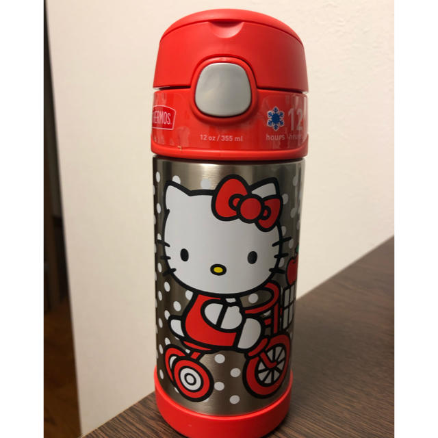 THERMOS(サーモス)のハローキティ♡THERMOS サーモスストローマグ♡赤 キッズ/ベビー/マタニティの授乳/お食事用品(水筒)の商品写真