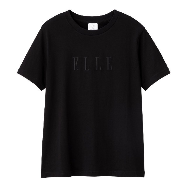 GU(ジーユー)のGU ELLE 刺繍Tシャツ レディースのトップス(Tシャツ(半袖/袖なし))の商品写真