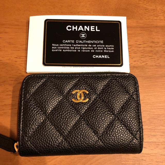 CHANEL コインケース　キャビアスキン黒ファッション小物