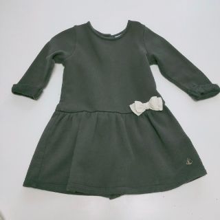 プチバトー(PETIT BATEAU)のプチバトー12m 黒ワンピース(ワンピース)