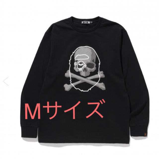 A BATHING APE(アベイシングエイプ)のMM VS BAPE L/S tee M BLACK メンズのトップス(Tシャツ/カットソー(七分/長袖))の商品写真