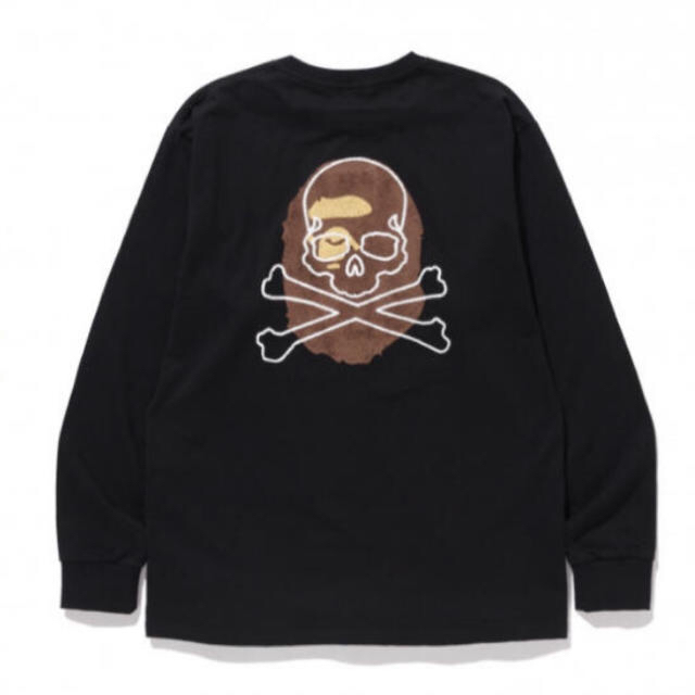 A BATHING APE(アベイシングエイプ)のMM VS BAPE L/S tee M BLACK メンズのトップス(Tシャツ/カットソー(七分/長袖))の商品写真