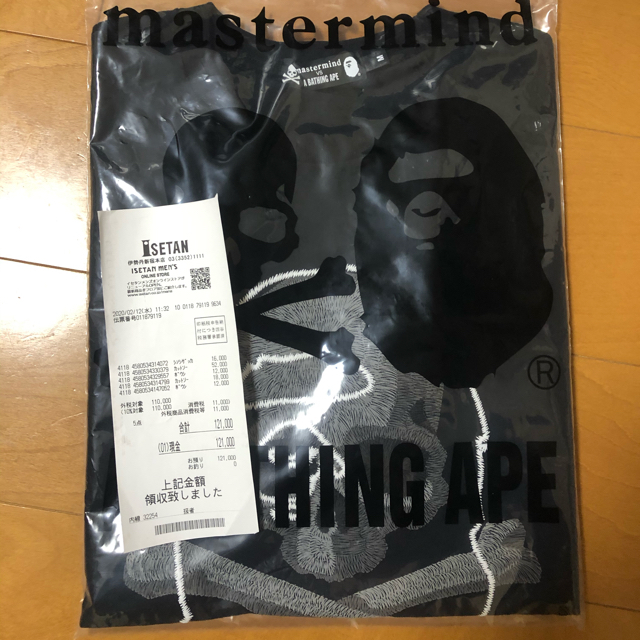 A BATHING APE(アベイシングエイプ)のMM VS BAPE L/S tee M BLACK メンズのトップス(Tシャツ/カットソー(七分/長袖))の商品写真