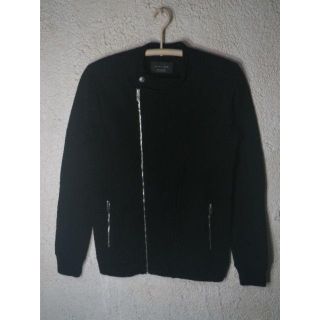 ザラ(ZARA)の5653　美品　ZARA　MAN　コットン　ライダース　デザイン　ジャケット(ライダースジャケット)