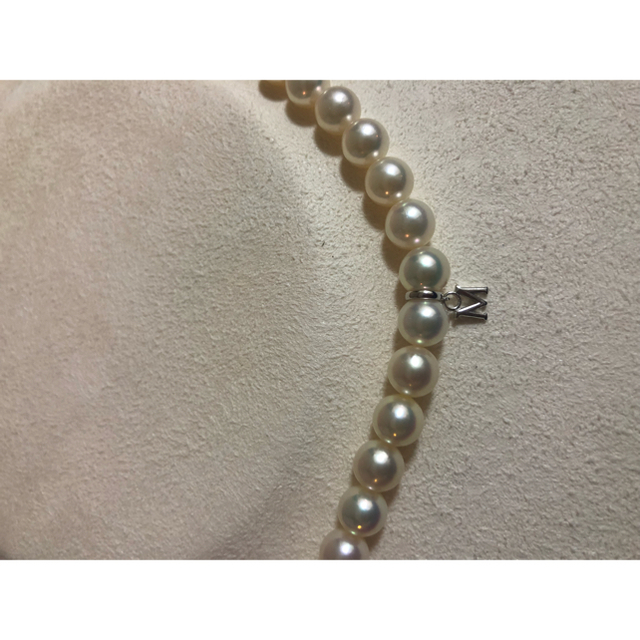 MIKIMOTO(ミキモト)の専用‼︎セール中！希少 ミキモト パールネックレス k18 ダイヤ M付き レディースのアクセサリー(ネックレス)の商品写真