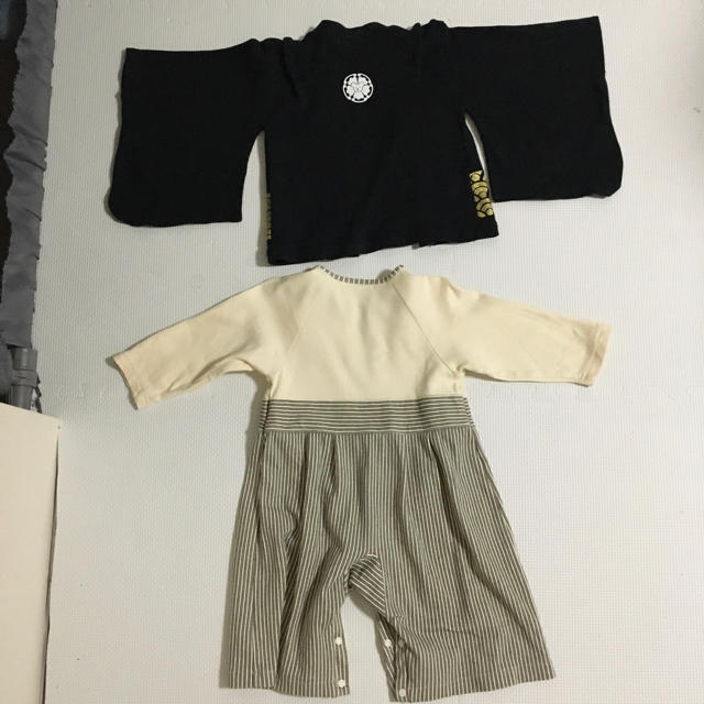袴ロンパース　90 キッズ/ベビー/マタニティのキッズ服男の子用(90cm~)(和服/着物)の商品写真
