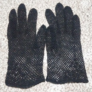 黒のレース手袋 ハンドメイド(手袋)