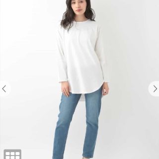 オペークドットクリップ(OPAQUE.CLIP)の新品！未使用！タグ付！♥️ラウンドヘムビックシルエットTシャツ♥️サイズＳ。(Tシャツ(長袖/七分))