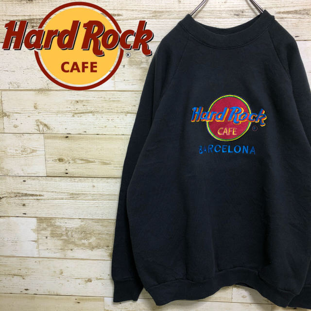 Hard Rock Cafe 刺繍ロゴラグランスウェット
