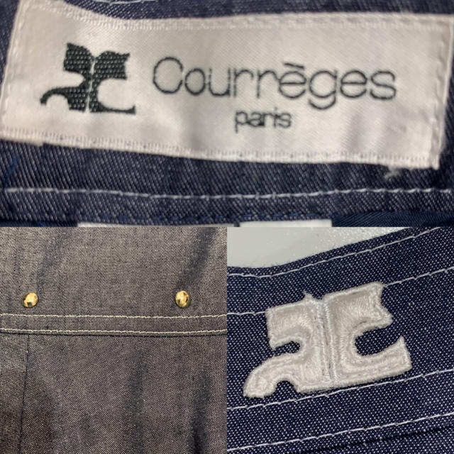 Courreges(クレージュ)のクレージュ　courrege デニムフレアースカート レディースのスカート(ひざ丈スカート)の商品写真