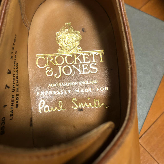 Crockett&Jones(クロケットアンドジョーンズ)のCROCKETT&JO NES   paulsmithダブルネームプレーントウ メンズの靴/シューズ(ドレス/ビジネス)の商品写真