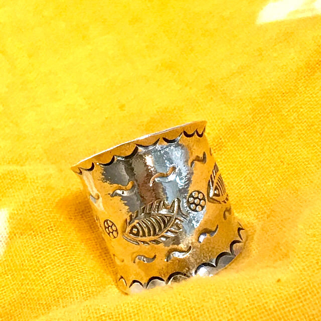 お魚リング シルバーリング シルバー925 指輪 ハンドメイドのアクセサリー(リング)の商品写真