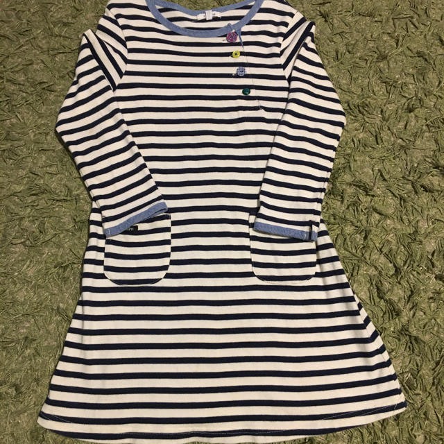 Seraph(セラフ)のセラフ　ボーダー ワンピース　130cm☆ キッズ/ベビー/マタニティのキッズ服女の子用(90cm~)(ワンピース)の商品写真