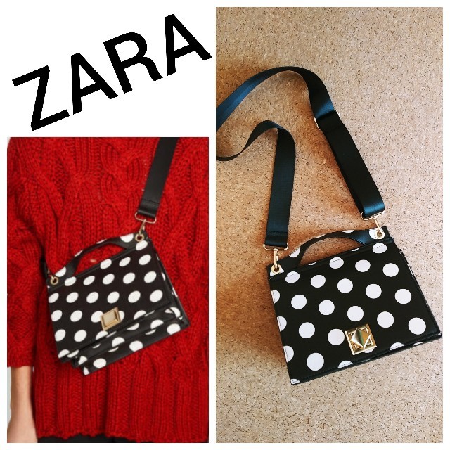 ZARA(ザラ)の花子6574様専用ページ♪ZARA★ドットバッグ　ショルダー&ハンドバッグ レディースのバッグ(ショルダーバッグ)の商品写真