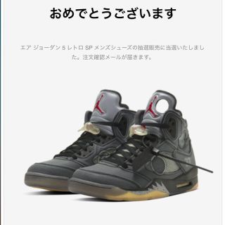 ナイキ(NIKE)のoff white jordan5(スニーカー)