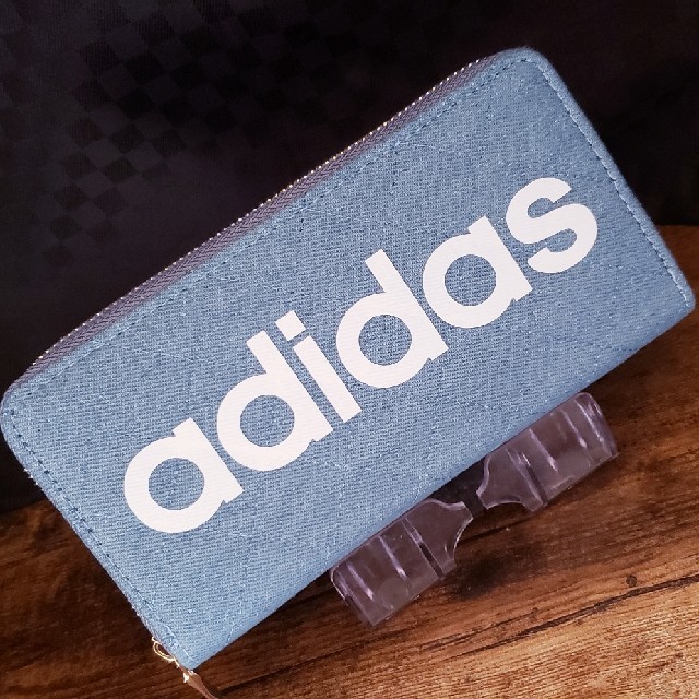 adidas - adidas デニム キルティング ラウンドファスナー 長財布 ウォレットの通販 by seven's shop｜アディダス