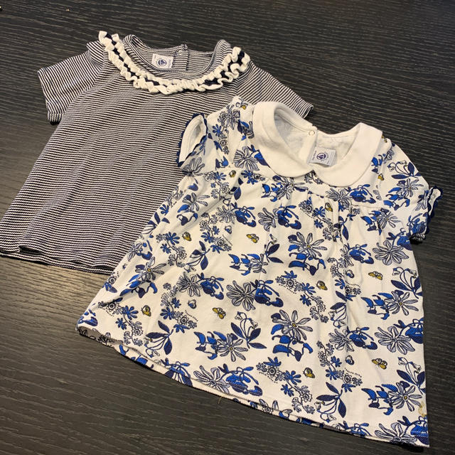 PETIT BATEAU(プチバトー)のプチバトー  36Mカットソーセット キッズ/ベビー/マタニティのキッズ服女の子用(90cm~)(Tシャツ/カットソー)の商品写真