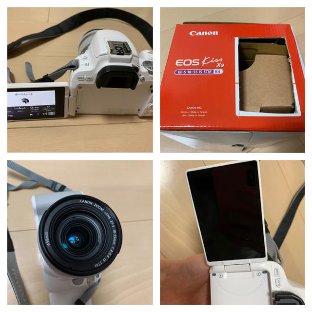 Canon(キヤノン)のEOS Kiss X9　デジタル　一眼レフ　カメラ　レンズキット ホワイト スマホ/家電/カメラのカメラ(デジタル一眼)の商品写真