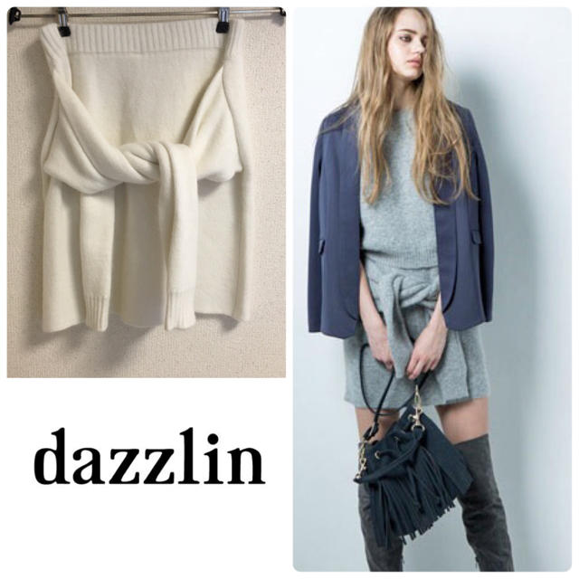 dazzlin(ダズリン)のdazzlin 腰巻き風アンゴラスカート レディースのスカート(ミニスカート)の商品写真