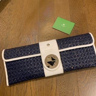 ケイトスペードニューヨーク(kate spade new york)のケイトスペード    クラッチバッグ   ネイビー   (クラッチバッグ)