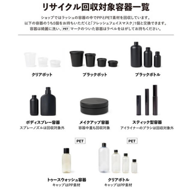 LUSH(ラッシュ)のLUSH 空きブラックポット 9個 コスメ/美容のスキンケア/基礎化粧品(パック/フェイスマスク)の商品写真