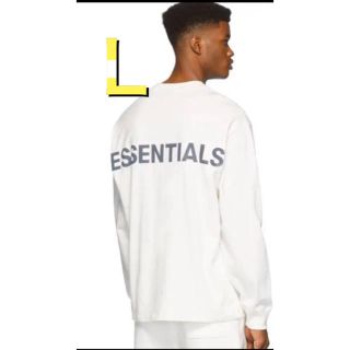 フィアオブゴッド(FEAR OF GOD)のFOG Essentials エッセンシャルズ　ロンＴ　ホワイト　サイズＬ(Tシャツ/カットソー(七分/長袖))