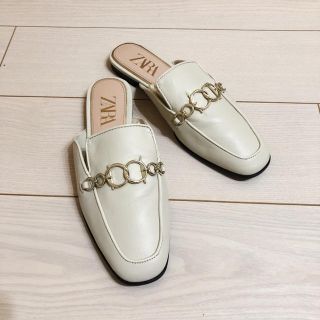 ザラ(ZARA)のZARA👠レザーミュールローファー(ローファー/革靴)