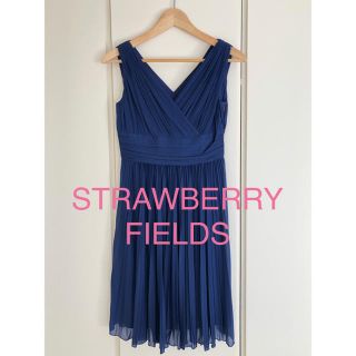 ストロベリーフィールズ(STRAWBERRY-FIELDS)の☆美品☆ストロベリーフィールズ　カシュクールドレス(ミディアムドレス)