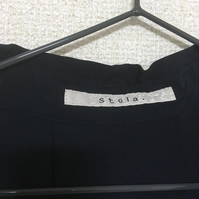 Stola.(ストラ)の【新品/値下】stola. 半袖シャツ ネイビー レディースのトップス(シャツ/ブラウス(半袖/袖なし))の商品写真