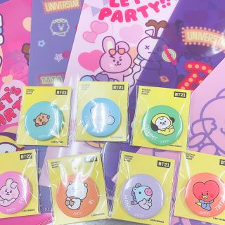 ボウダンショウネンダン(防弾少年団(BTS))のbt21クリアファイル缶バッチ全種セット(クリアファイル)