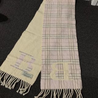 バーバリー(BURBERRY)のBurberry バーバリー　カシミヤ　カシミア　チェック　ロゴ　マフラー(マフラー/ショール)