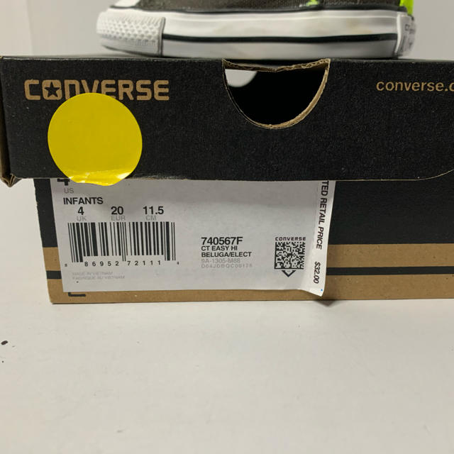 CONVERSE(コンバース)のconverse ハイカット　スニーカー　11.5 キッズ/ベビー/マタニティのベビー靴/シューズ(~14cm)(スニーカー)の商品写真