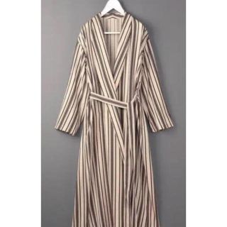 ビューティアンドユースユナイテッドアローズ(BEAUTY&YOUTH UNITED ARROWS)のroku 6 shawlcollarstripecoat シルクコート(ロングコート)