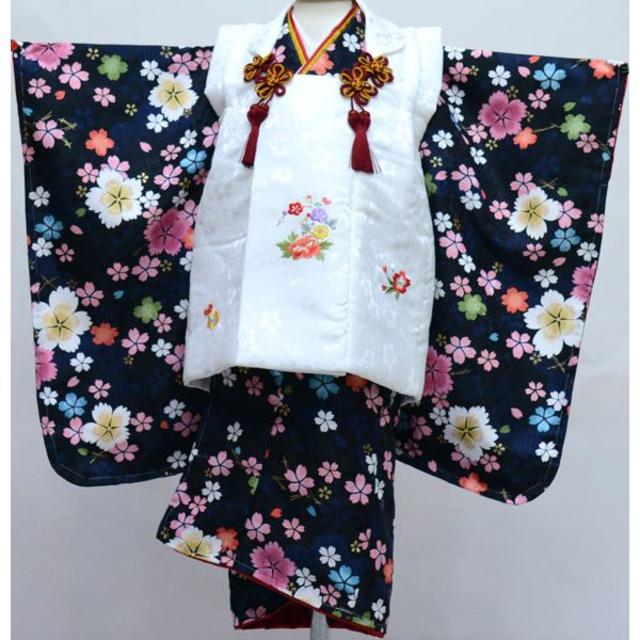 別途￥580コメント七五三 三歳 女児 被布 着物セット 日本製 陽気な天使 NO32362