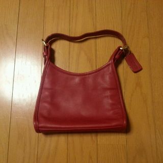 コーチ(COACH)のレッド レザー ハンド バッグ(ハンドバッグ)