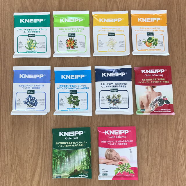 Kneipp(クナイプ)のお試し10個セット　クナイプ　入浴剤　バスソルト　kneipp コスメ/美容のボディケア(入浴剤/バスソルト)の商品写真