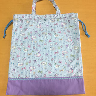 着替え袋♡スワン♡ハンドメイド(体操着入れ)