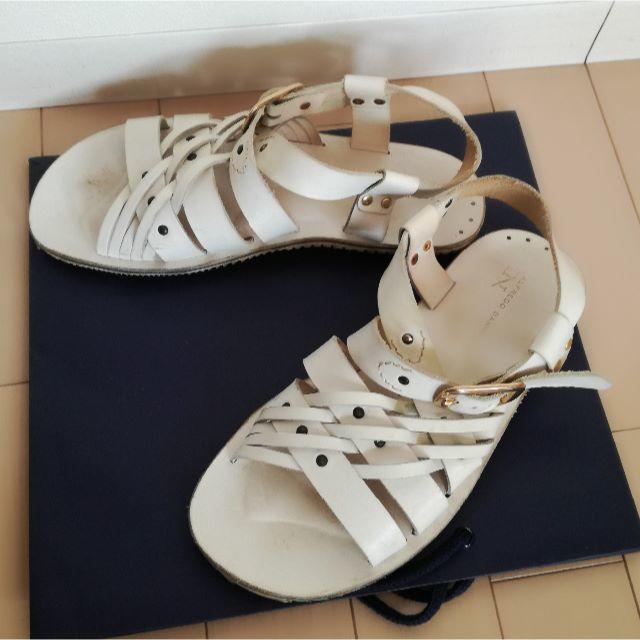 alfredoBANNISTER(アルフレッドバニスター)のマルチクロスレザーサンダル（ホワイト） メンズの靴/シューズ(サンダル)の商品写真