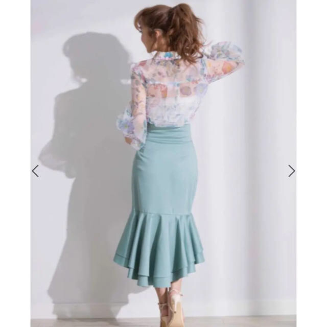eimy istoire(エイミーイストワール)のマーメイド 緑 グリーン レディースのスカート(ひざ丈スカート)の商品写真