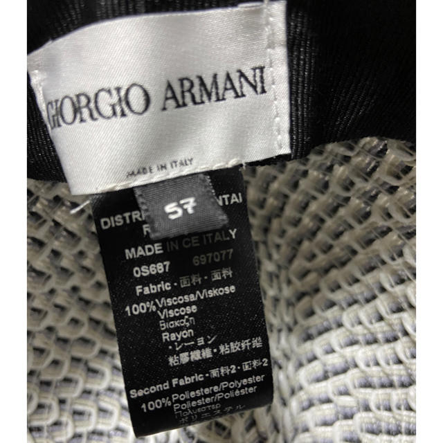 Giorgio Armani - ジョルジオ アルマーニ 麦わら帽子 ストローハットの