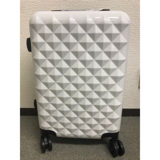 キャリーケースSサイズ　訳あり未使用品　ホワイト(旅行用品)