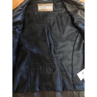 galliano レザーのライダーズジャケット