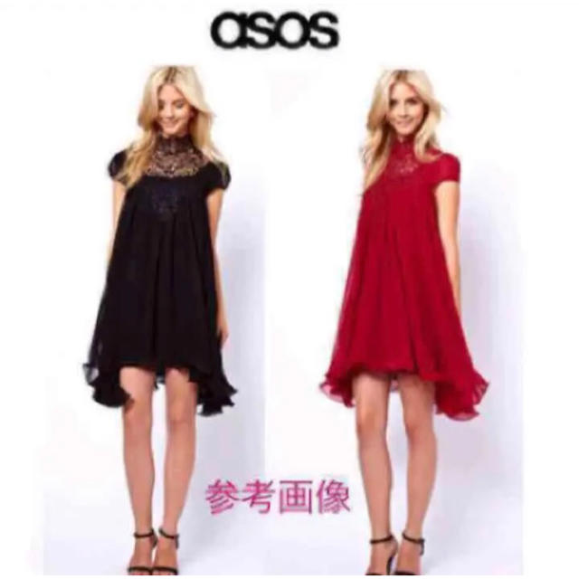 新品 未使用 日本未入荷 ASOS UK6 人気ドレス 即完売 リリーブラウン