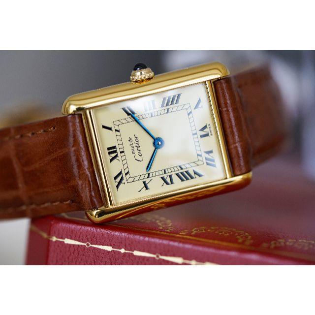 Cartier(カルティエ)の美品 カルティエ マスト タンク アイボリー LM Cartier メンズの時計(腕時計(アナログ))の商品写真