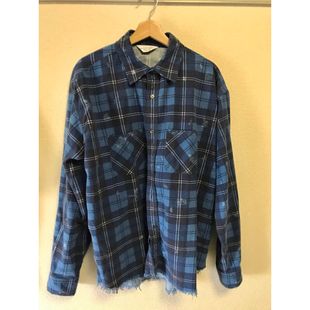 UNUSED(アンユーズド)のkawa様専用 UNUSED 19AW ダメージチェックシャツ  メンズのトップス(シャツ)の商品写真