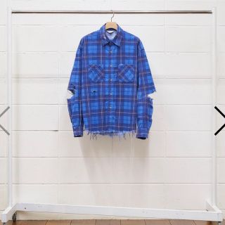 アンユーズド(UNUSED)のkawa様専用 UNUSED 19AW ダメージチェックシャツ (シャツ)