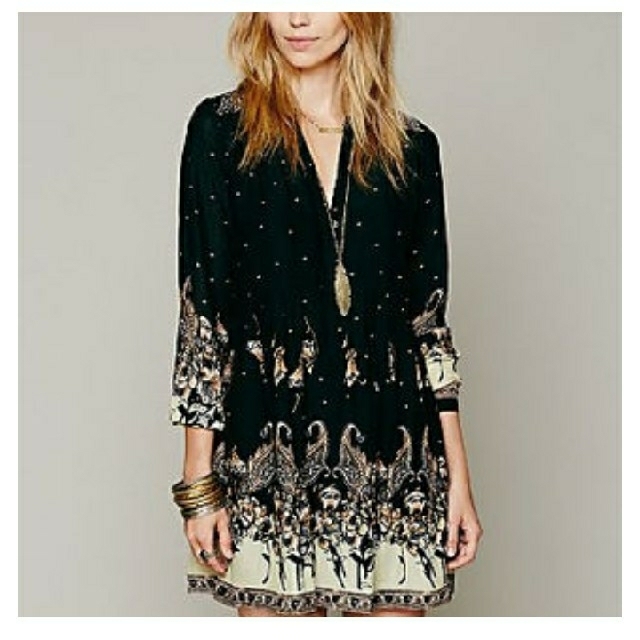 Free People(フリーピープル)の新品 フリーピープル フローラルシャツワンピース レディースのワンピース(ミニワンピース)の商品写真