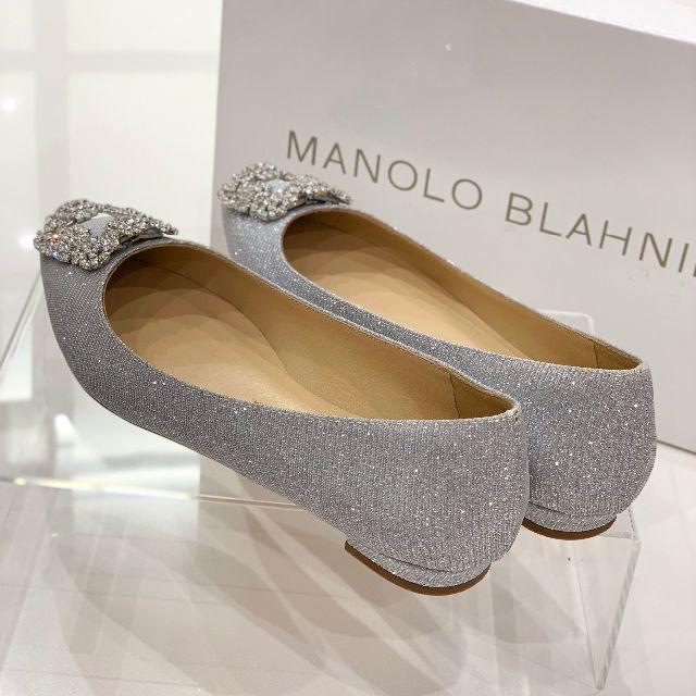 MANOLO BLAHNIK(マノロブラニク)の1382 未使用 マノロブラニク ハンギシ フラットシューズ レディースの靴/シューズ(ハイヒール/パンプス)の商品写真