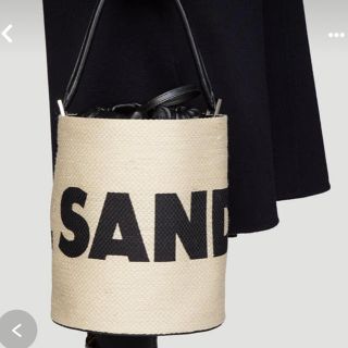 ジルサンダー(Jil Sander)のジルサンダー　ドローストリングロゴ　バスケットバック(ハンドバッグ)