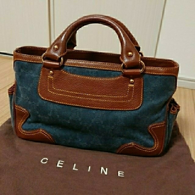 CELINE マカダム ブギーバッグ デニムレディース